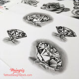 4 amazing diamonds for your custom sleeve tattoo design high resolution download by tattoo artist