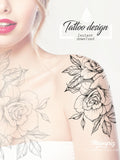 oriental roses mandalas sexy girls tattoo ideas for shoulder