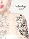 roses mandalas sexy girls tattoo ideas