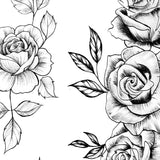 7 sexy roses line work tattoo designs references.