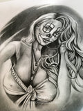 chicano clown girl face tattoo design high resolution download