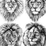 realistic lions for amazing sleeve tattoo by tattoodesignstock.com