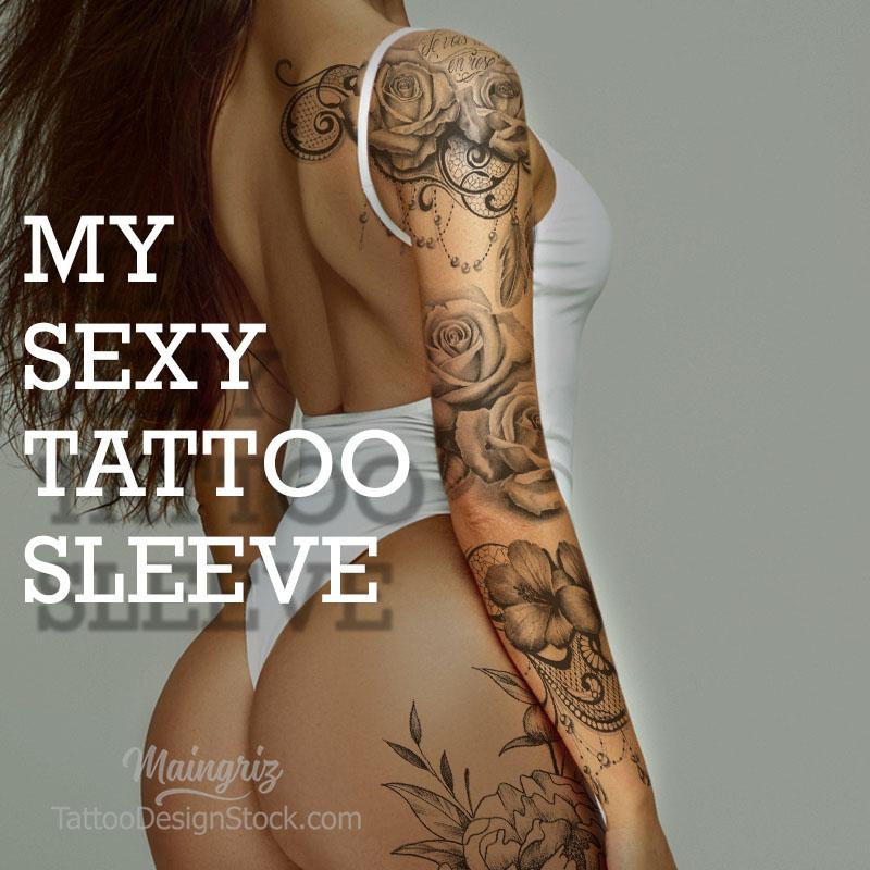 Custom sexy sleeve tattoo design high resolution download