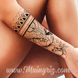 half sleeve mandala tattoo design created by tattoo artist