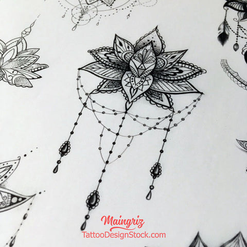 amazing lotus mandala tattoo design by tattoodesignstock.com