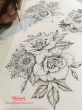 oriental roses mandalas sexy girls tattoo ideas