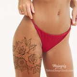 sexy oriental roses mandalas sexy girls tattoo ideas