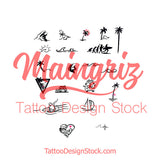 100 minimalist surf tattoo design idea ebook 