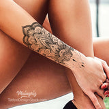 sexy wrist mandala half sleeve tattoo design references created by tattoo artist