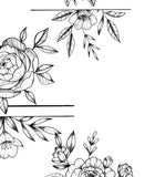 5 x Peony linework - tattoo design download