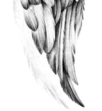 Realistic wing  tattoo design high resolution download