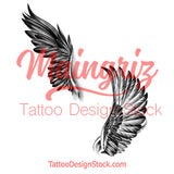 2 x sexy wing tattoo design high resolution download