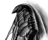 Realistic sexy wing  tattoo design high resolution download