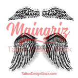 2 x realistic sexy wing tattoo design high resolution download