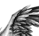 Realistic wing  tattoo design high resolution download