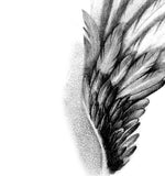 Realistic wing  tattoo design high resolution download