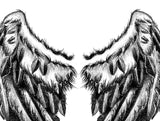 2 x realistic wing  tattoo design high resolution download