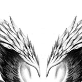 Realistic wing  tattoo design high resolution download