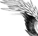 Realistic wing  tattoo design high resolution download