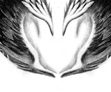 Realistic wing  tattoo design high resolution download