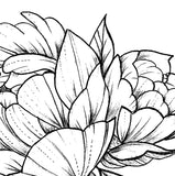 Sexy peony linework forearm tattoo design high resolution download