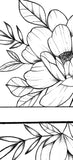 Sexy peony linework forearm tattoo design high resolution download