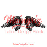 Sexy realistic wing tattoo design high resolution download