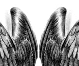 Realistic sexy wing  tattoo design high resolution download