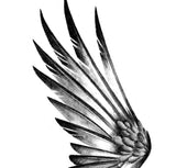 Realistic wing  tattoo design high resolution download