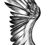 Realistic wing  tattoo design high resolution download