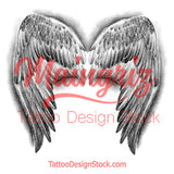 Realistic Wings  tattoo design high resolution download