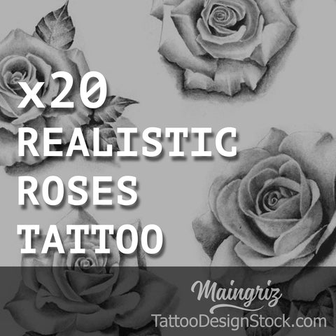 20 amazing realistic roses tattoo design high resolution download