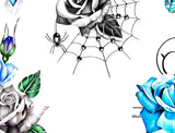 5 x Realistic roses with sexy precious stone  tattoo design high resolution download