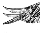 Realistic wing  tattoo design high resolution download