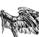 Realistic wing  tattoo design high resolution download