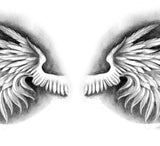 Realistic wing  tattoo design high resolution download