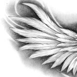 Realistic wing  tattoo design high resolution download