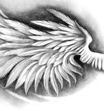 Realistic wing  tattoo design high resolution download