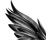 Sexy realistic wing  tattoo design high resolution download