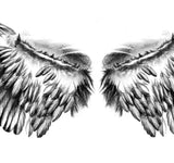 Realistic sexy wing  tattoo design high resolution download