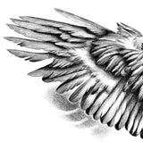 Realistic sexy wing  tattoo design high resolution download