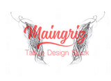 feather tattoo design digital download by tattoo artist