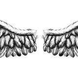 Realistic wing  tattoo design high resolution download