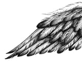 Realistic wing  tattoo design high resolution download