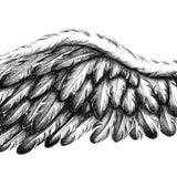 Realistic wing  tattoo design high resolution download