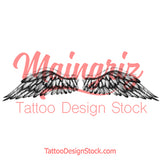 Realistic wing  tattoo design high resolution download