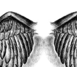 Sexy realistic wing  tattoo design high resolution download