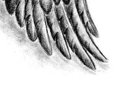Sexy realistic wing  tattoo design high resolution download
