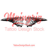 Realistic wing sexy  tattoo design high resolution download