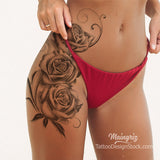 3 sexy realistic roses download tattoo design